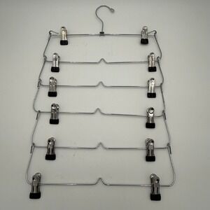 Multi Tiered Hanging Clothes‎ Hanger with Clips for Pants Skirts Scarves EUC